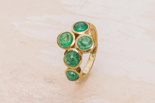 Vintage Emerald Cross Ring