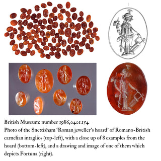 Ancient Roman Silver Signet Ring with Carnelian Intaglio of Fortuna