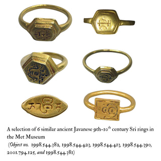 Ancient Javanese Gold ‘Sri’ Ring, 8th–10th Century