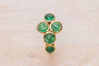 Vintage Emerald Cross Ring