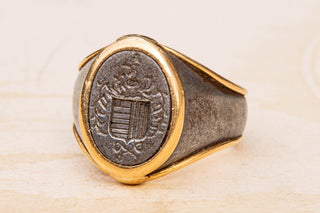 Portuguese Steel and Gold Signet