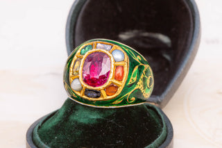 Antique Indian Navaratna Ring