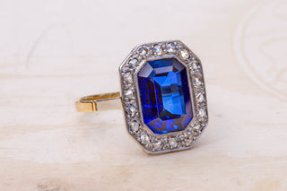 Art Deco Sapphire Cluster Ring