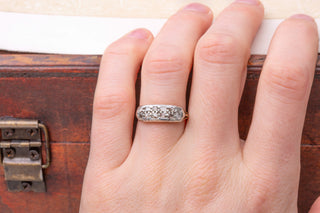 Victorian Diamond Half Hoop Ring