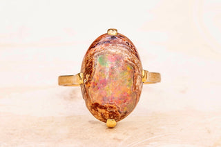 Antique Matrix Opal Solitaire