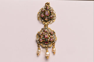 Baroque Period Ruby and Enamel Pendant