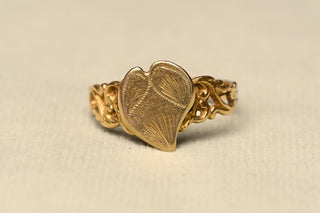 Late 18th Century Witch’s Heart Ring; Georgian Diamond Love Token Ring in 21K Go