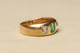 Antique Emerald and Diamond Ring