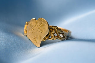 Late 18th Century Witch’s Heart Ring; Georgian Diamond Love Token Ring in 21K Go
