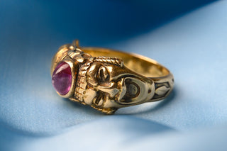 Art Nouveau Comedy & Tragedy Ring