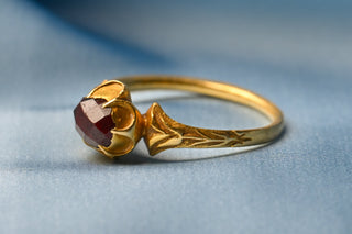 Renaissance Revival Garnet Ring