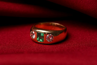 Antique Emerald and Diamond Ring