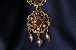 Baroque Period Ruby and Enamel Pendant