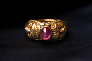 Art Nouveau Comedy & Tragedy Ring
