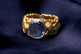 French Art Nouveau Sapphire Ring