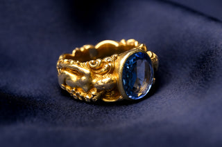 French Art Nouveau Sapphire Ring