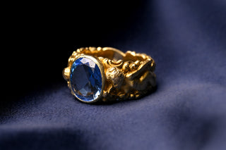 French Art Nouveau Sapphire Ring