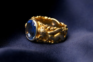 French Art Nouveau Sapphire Ring