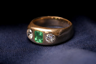 Antique Emerald and Diamond Ring