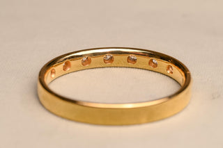 Victorian French Diamond Bangle; Antique 18K Gold Old Cut Diamond Bracelet