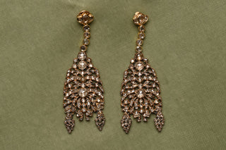 Antique Rose Cut Diamond Earrings