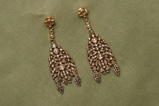 Antique Rose Cut Diamond Earrings