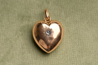 Rose-Cut Diamond Heart Locket