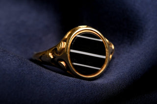 Victorian Banded Agate Signet