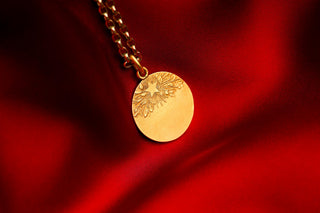 Antique French 18K Gold c.1910 Art Nouveau Medal Pendant of La France by Lozane