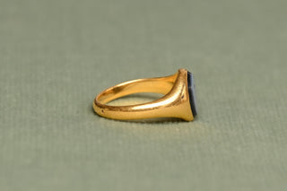 Ancient Roman Nicolo Intaglio Ring of Mars Ultor, c.3rd–4th Century AD