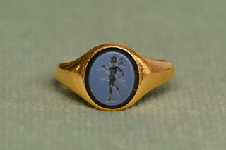 Ancient Roman Nicolo Intaglio Ring