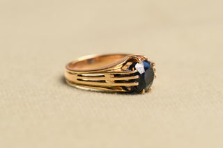 Antique c.1890 14K Gold Natural Sapphire Ring