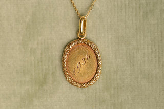 Vintage French Alphonse Augis “+ Qu’hier – Que Demain” Heart Pendant, 1936