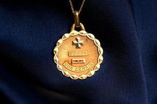 Antique Alphonse Augis ‘Plus Qu’Hier – Que Demain’ Love Medal, c.1930