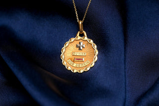 Antique Alphonse Augis ‘Plus Qu’Hier – Que Demain’ Love Medal, c.1930