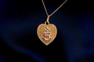 French 18K Gold Augis Love Medal Pendant