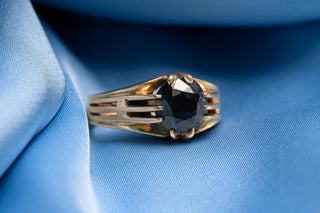 Antique c.1890 14K Gold Natural Sapphire Ring