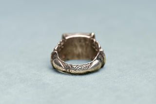 Medieval Islamic Silver Ring Seljuq Niello
