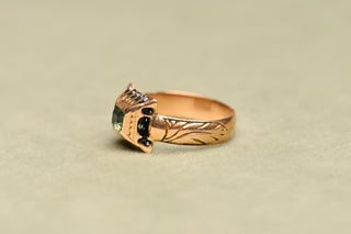 French Regional Emerald “Tombeau” Ring, Poitou-Charentes, c.1830