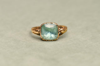 Georgian Portuguese Foiled Blue Paste Solitaire Ring, c.1760–1780