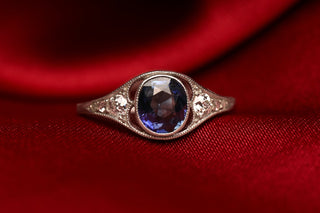Edwardian Platinum Sapphire Ring