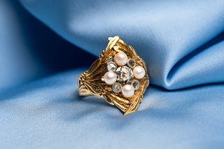 Art Nouveau Cluster Ring