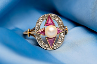 French Art Deco Cluster Ring