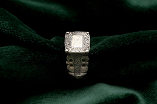 Medieval Islamic Silver Ring Seljuq Niello