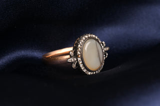 Antique Agate & Diamond Cluster
