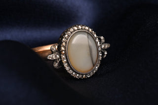 Antique Agate & Diamond Cluster