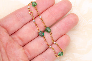 French Vintage Emerald Bracelet