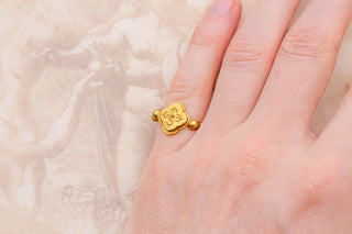 Ancient Javanese Gold Lotus Ring