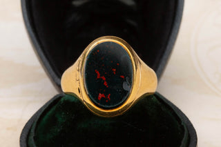 Victorian Bloodstone Locket Signet Ring