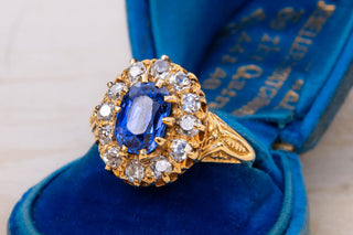 Victorian Sapphire and Diamond Cluster